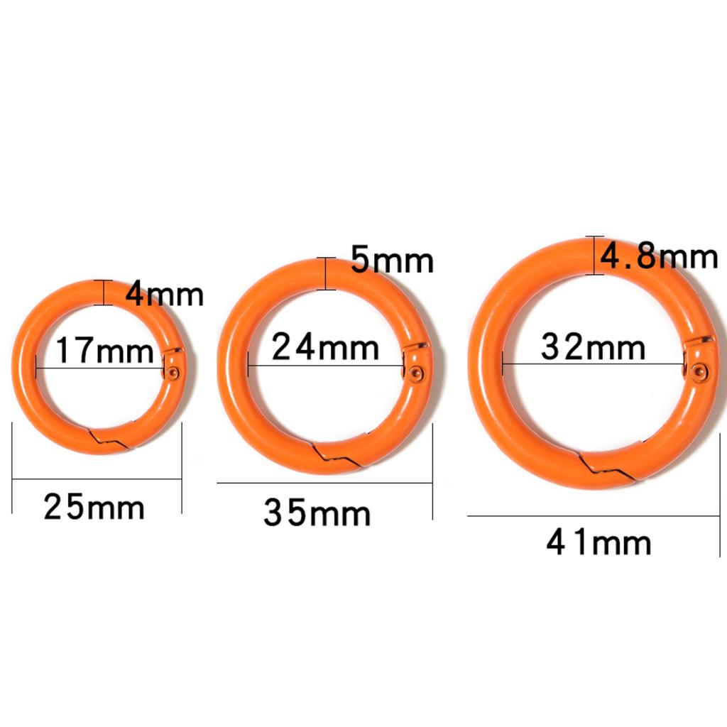 5/10pcs Anneaux O Colorés Attaches à Ressort Porte-clés Rond en Alliage Boucle à Ressort Ouvrable Crochet Pour Connecteur DIY Accessoires de Bijoux