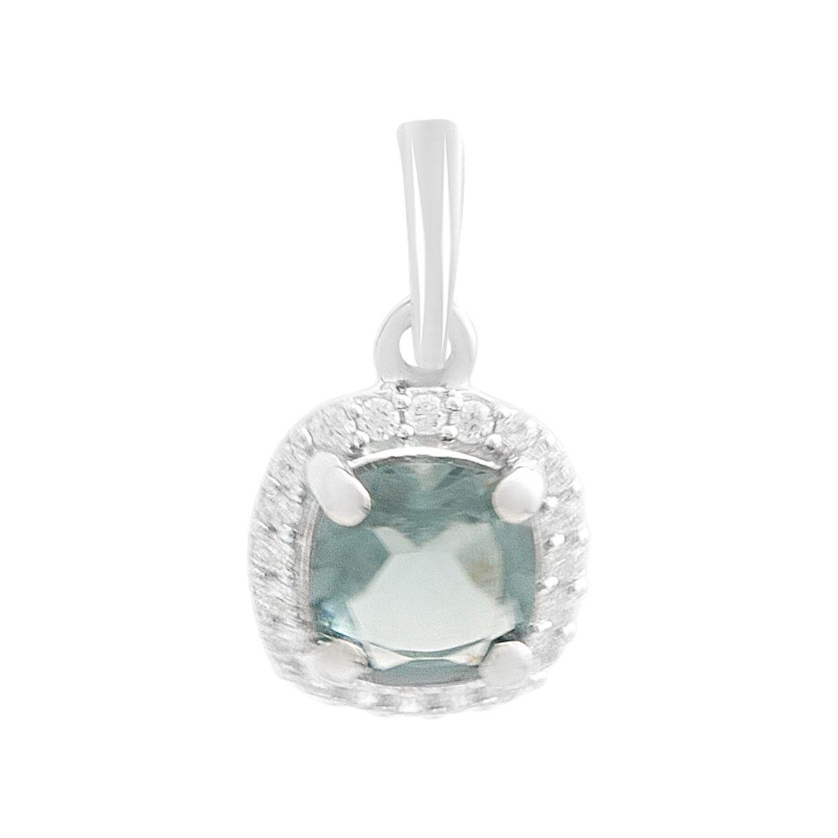 

Silver pendant with London Blue topaz 1.062ct, cubic zirconia (2204473)