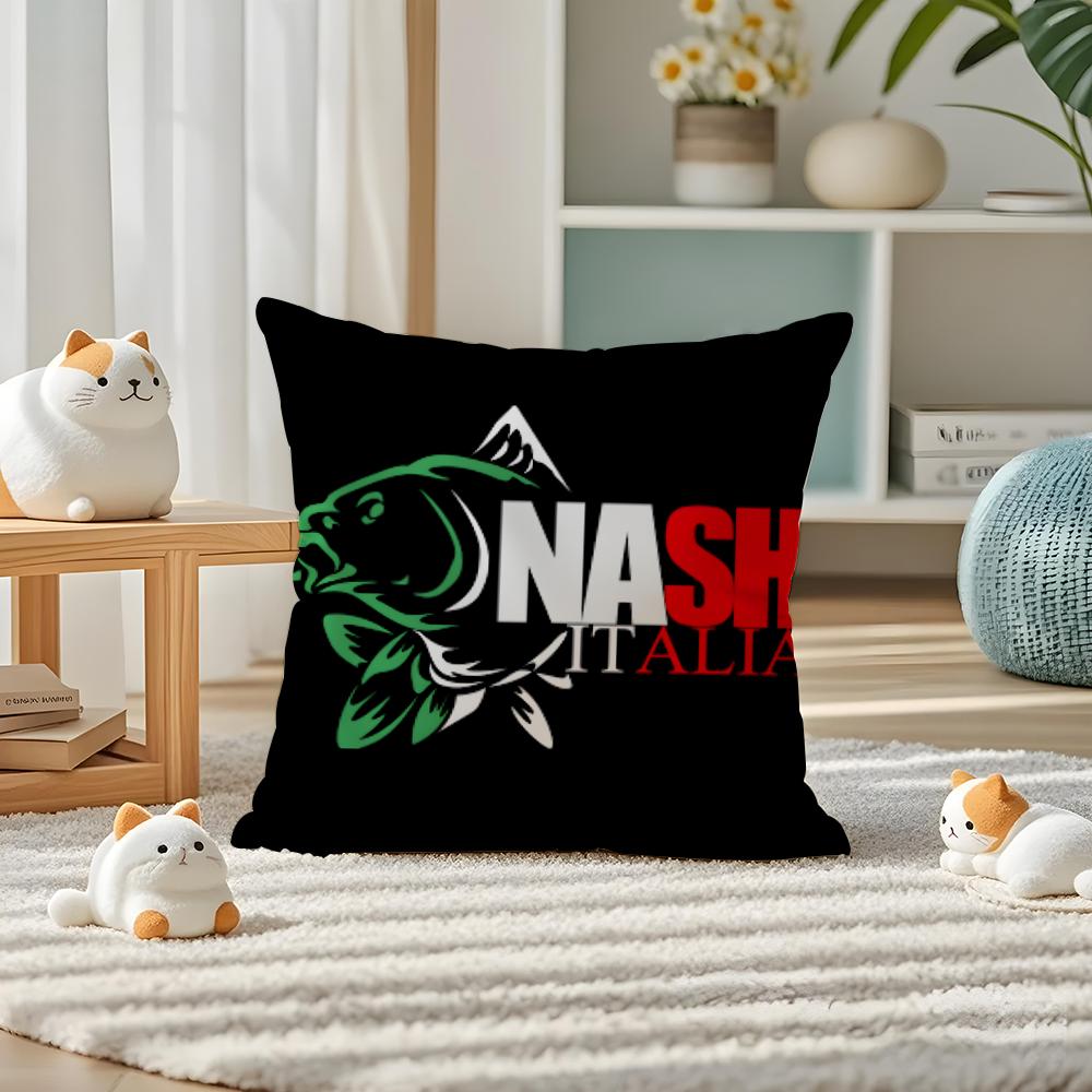 Nash Fishing Logo Kissenbezug Seidig elegant Komfort Sofa Bett Versteckter Reißverschluss