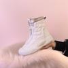 Fleece high-top casual shoes autumn and winter new heightening snow boots retro warm thick-soled boots