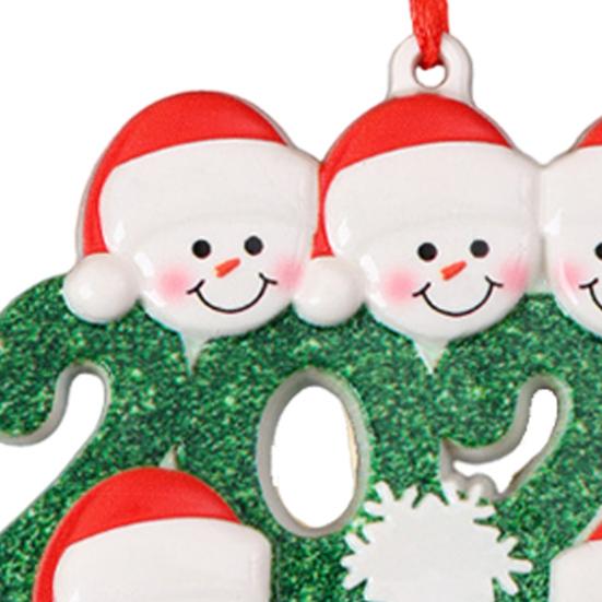 2026 Christmas Family Ornament Santa Hat Snowman DIY Family Name Xmas Tree Hanging Decoration Holiday Gift