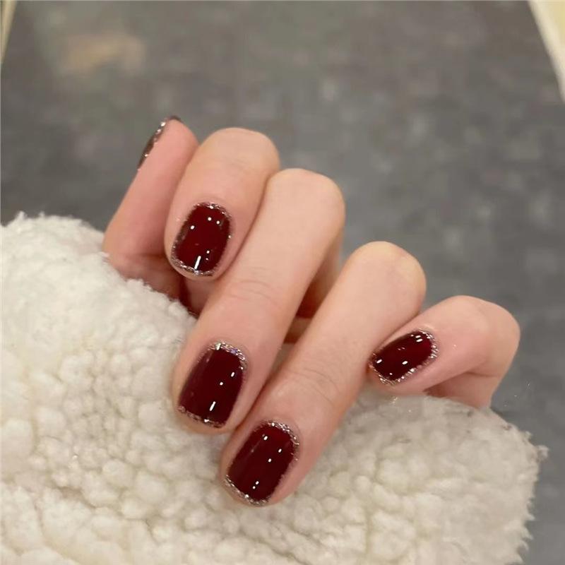 2026 New Year Red Super Sparkle Waterproof Nail Polish with Crushed Diamonds - Luxurious Whitening Formula