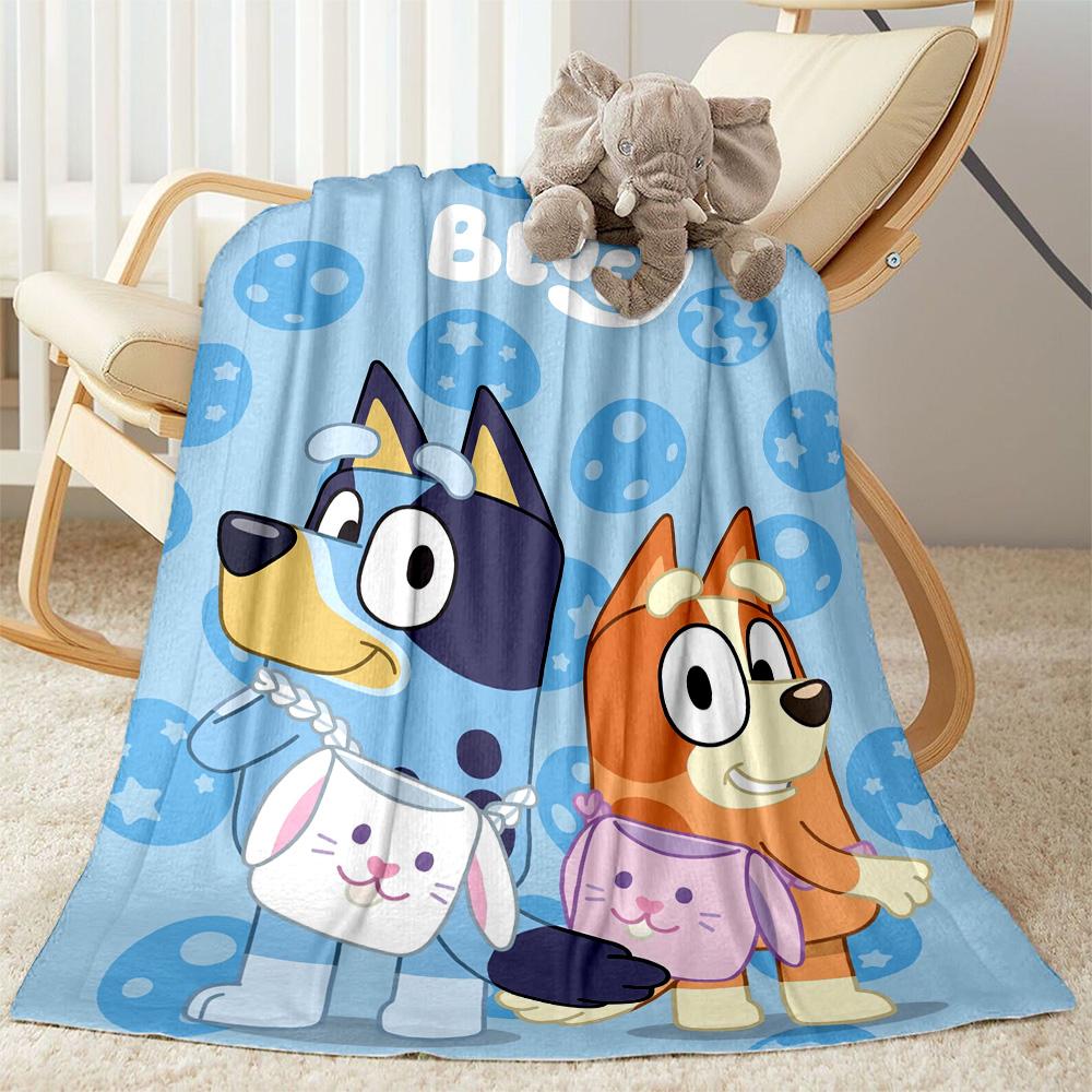 Bluey Bingo's Beach Day Blanket Soft Warm Cozy Great for Sofa Seaside Couch Four Seasons Multipurpose Playful Design