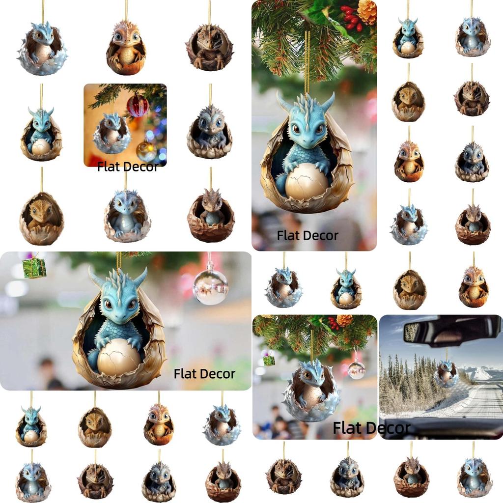 New Christmas Dragon Egg Car Ornament Cartoon Style Acrylic/glass Material Interior Decoration