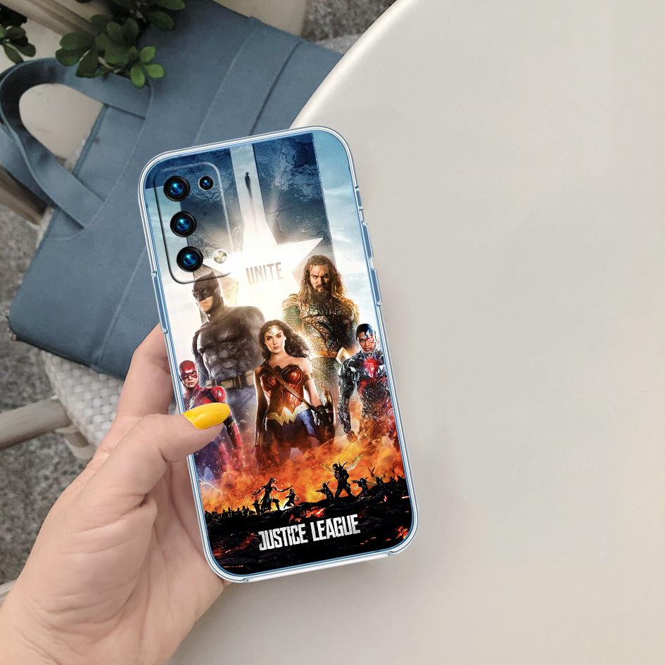 CJ72 Justice league Soft Shell Transparent Phone Case for Samsung Galaxy A04 A04S A14 A23 A34 A54 M23 M33 M52 M53