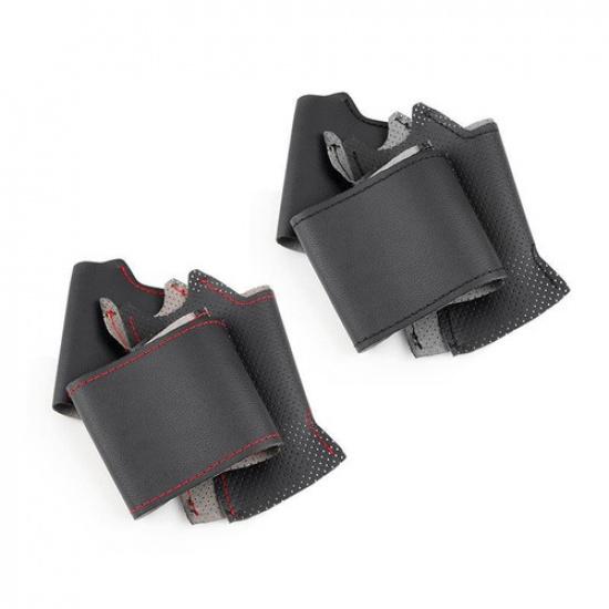 New Black Perforated Leather Steering Wheel Cover For Hyundai Sonata 9 2015-2017