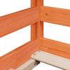 Bunk Bed with Roof Wax Brown 80 X 200 Cm Solid Pine Wood