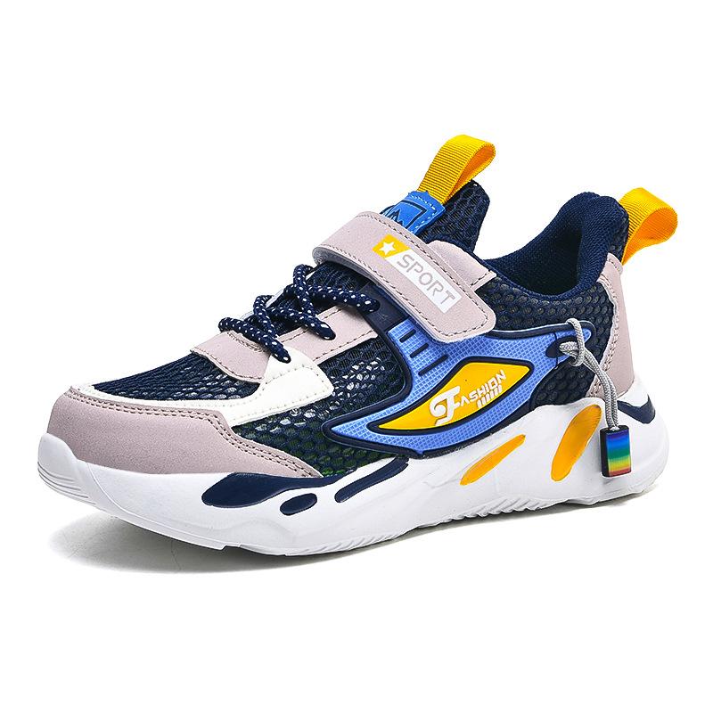 Children s sports shoes Boys shoes Spring and summer Mesh medium and older children s mesh shoes Soft sole Lightweight running shoes 28