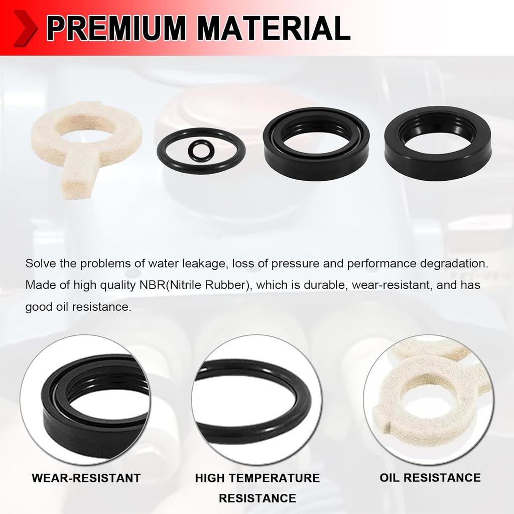30623 Seal Kit, Pump Washer Seals Kit Fits for Cat Pump 30 31 34 310 340 350 Model (5 Frame Plunger Pump), Pack of 3