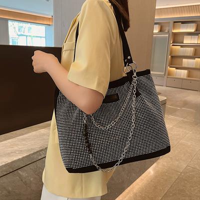 Fashion Women Diamonds Handbag Large Capacity PU Leather Big Totes Designer Female Chain Shoulder Bags Shopping Bags