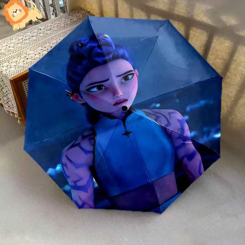 Ink: Mystical Tattoos Glow Night Folding Umbrella Suitable for All Seasons Suitable for All Seasons Umbrella Gift Sun Umbrella