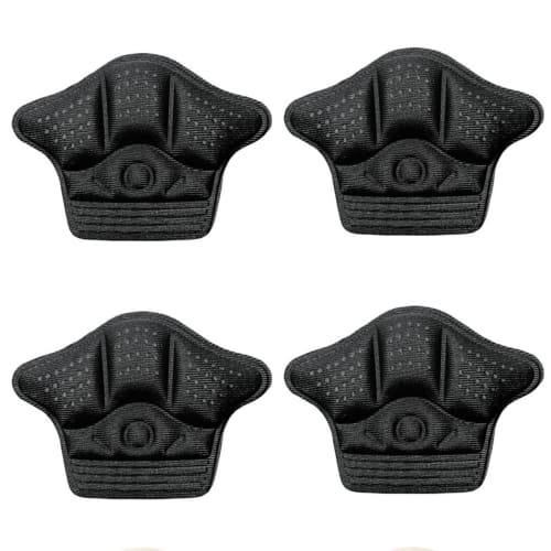 LUYING Heel Pads, Prevents Blisters, Prevents Slip-Off, Adjustable Size, Unisex, Cuttable To Your Liking (Black, Set of 2)