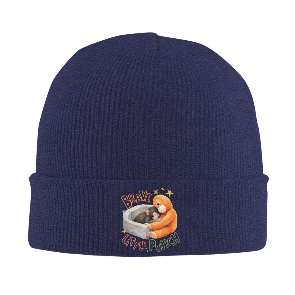 Baby Monkey Punch Holding Plush Toy Knitted Caps Womens Unisexs Beanie Autumn Winter Hat Acrylic  Hip Hop Melon Cap