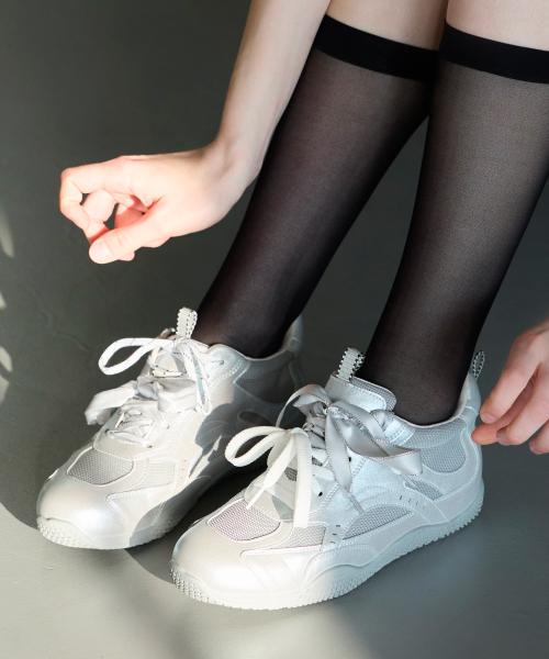 [Saint Satin] Aett Rubber Sole Platform Sneakers 25SS 02