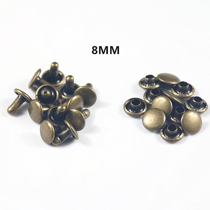 240 Set Double Cap Rivets for Jackets Belts Jeans Bags Clothing Fabric Leather Craft DIY Accessories Tool with 3PCS Fixing Tools