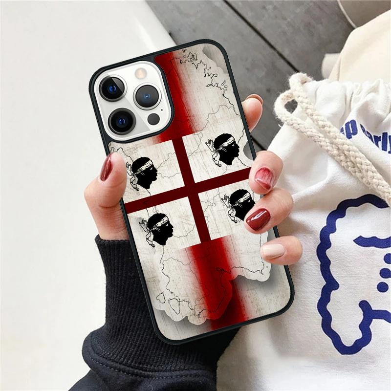 Flagge von Sardinien Handyhülle Cover Für iPhone 17 Air 12 Plus Max für iPhone 17 Air 15 16 11 13 14 Pro Max Fundas