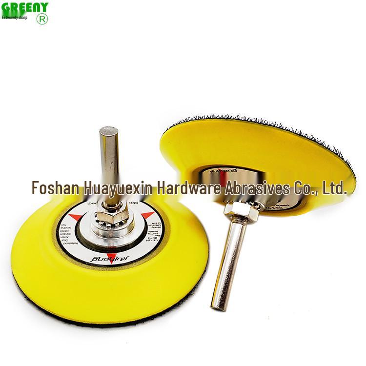 3-Inch Flocked Sandpaper Pad with Handle, 75mm Suction Cup for Electric/Pneumatic Grinder