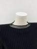 Chic Sheer Knit Top for Women – Long Sleeve, Half Neck, Ribbed Slim Fit, Office, Casual, Date Wear