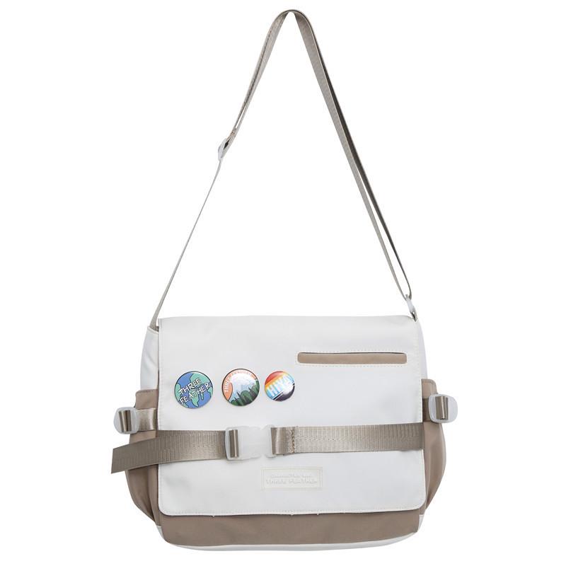 Men's Trendy Large Capacity Japanese Minimalist Crossbody Bag, Versatile College Student Shoulder & Messenger Bag