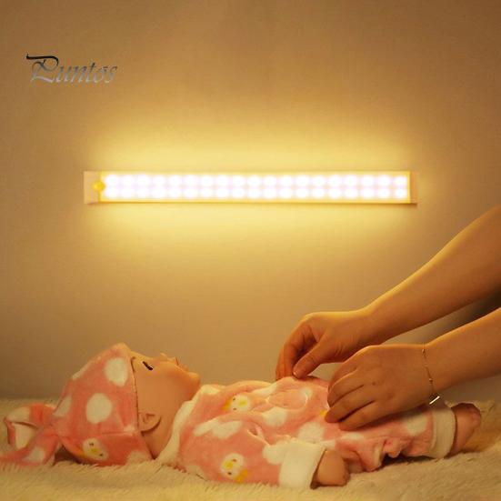 Wireless LED Closet Light Soft Glow Flicker Free Wide Sensing Angle Rechargeable Motion Sensor Light Bedside Lamp