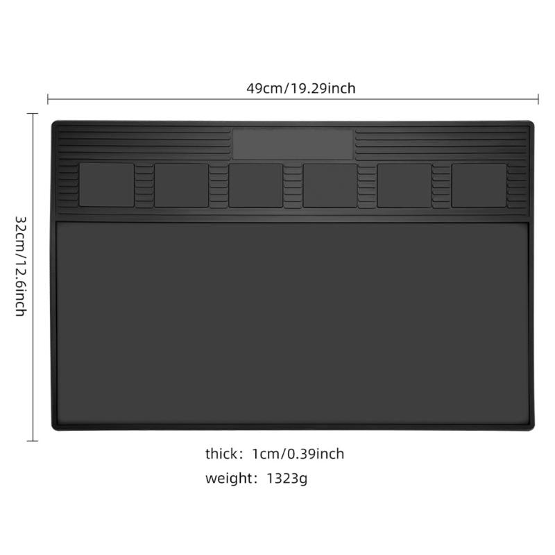 Waterproof Silicone Hairdressing Mat With 6Magnets AntiSlip Surfaces Grooming Tool Holder Pad For Salon Professional
