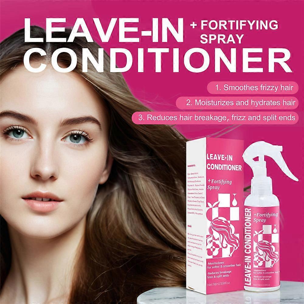 1-5x Leave-In Conditioner Spray, Grow Long Biotin - Anti-Frizz Deep Conditioner For Split Ends & Breakage - Nourishing Hair Treatment for Curly