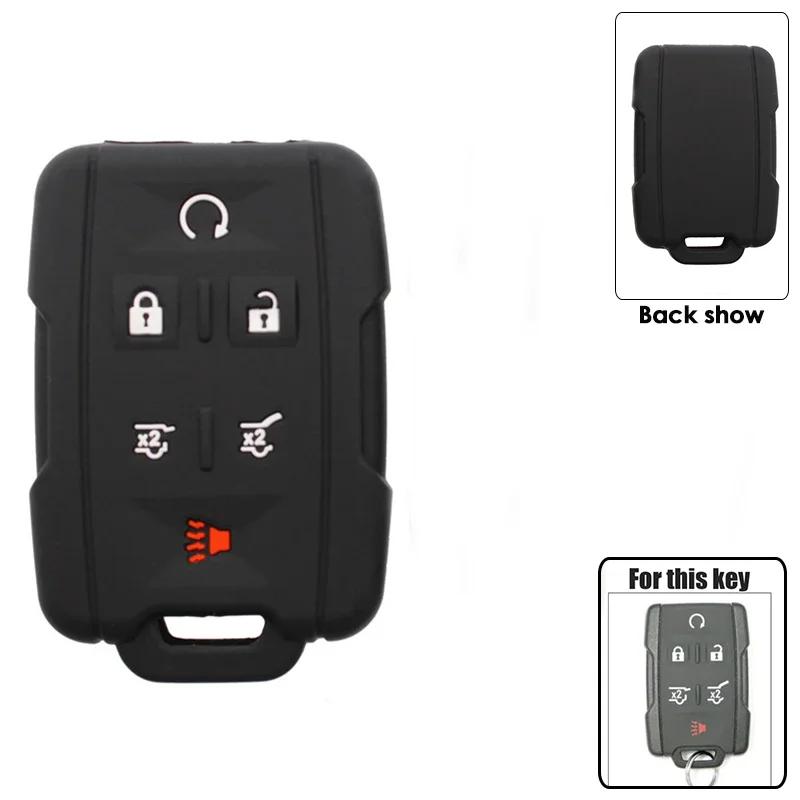 Car Key Case Smart Keyless Remote Fobs Shell Cover Keychain for Chevrolet Suburban Tahoe 2018 GMC Yukon