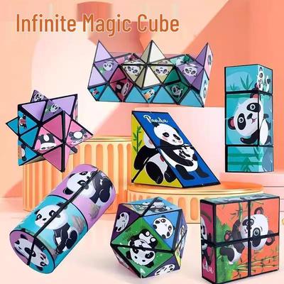 Foldable Panda Rubik’s Cube: 3D Geometric Deformation and Mind Development Toy for Kids