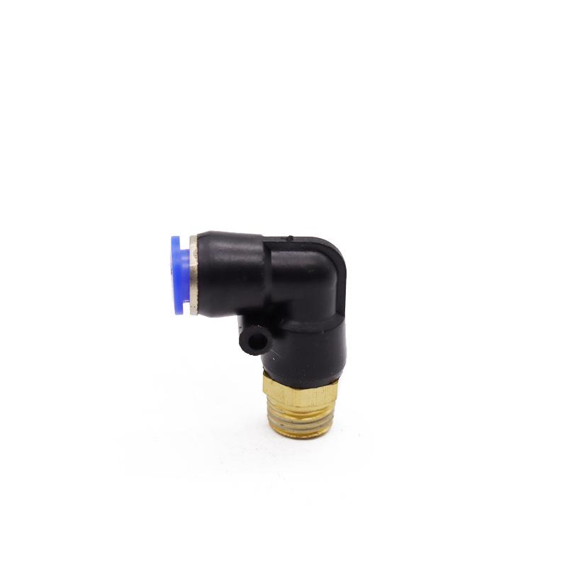 Pneumatic Quick Connect Elbow: PL8-02 & PL6-02 Cylinder Connector with Male Thread