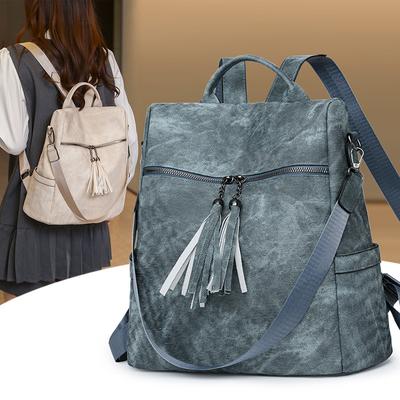 Quaste Damenrucksack mit großem Fassungsvermögen Multifunktionale Umhängetasche