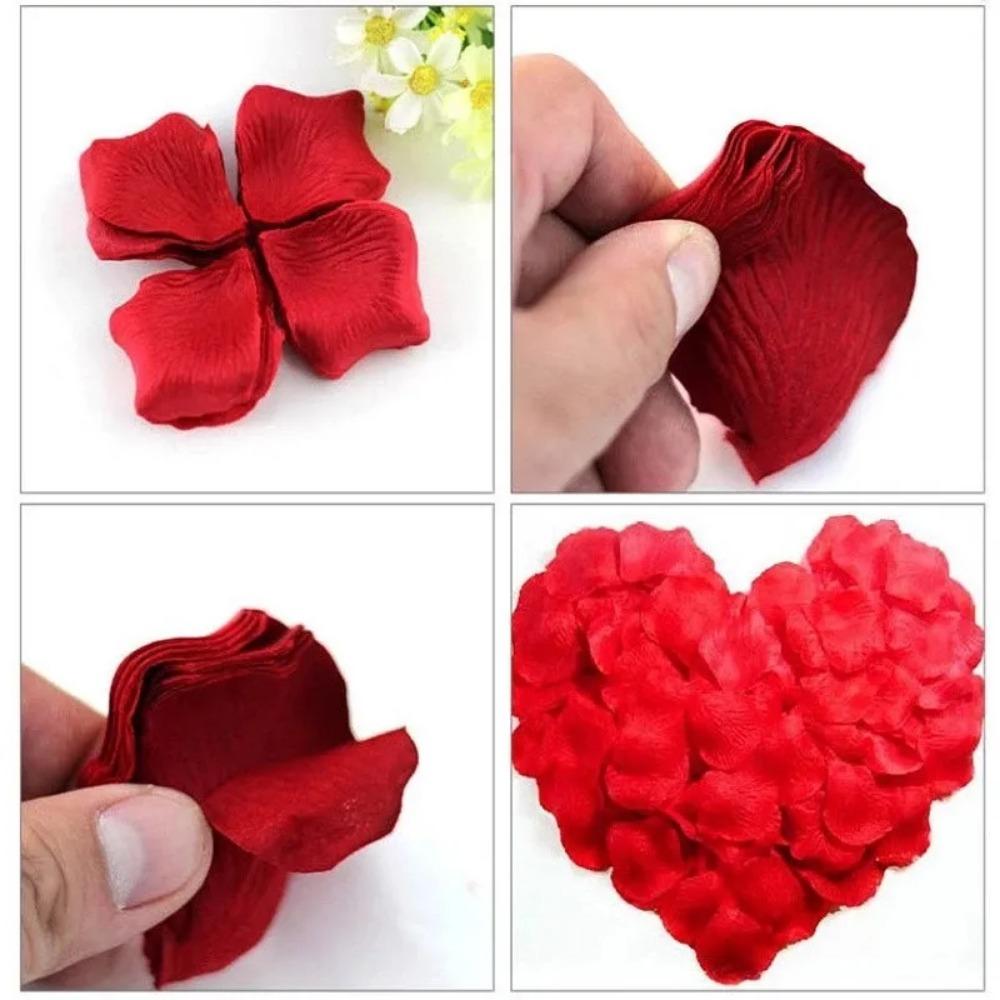 100/500/1000pcs Artificial Rose Petals Romantic Artificial Flower Silk Petals Valentine Day Wedding Flower Petal Decoration
