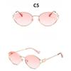 Women's Sunglasses, Men's and Women's Fashion Round-frame Metal Sunglasses