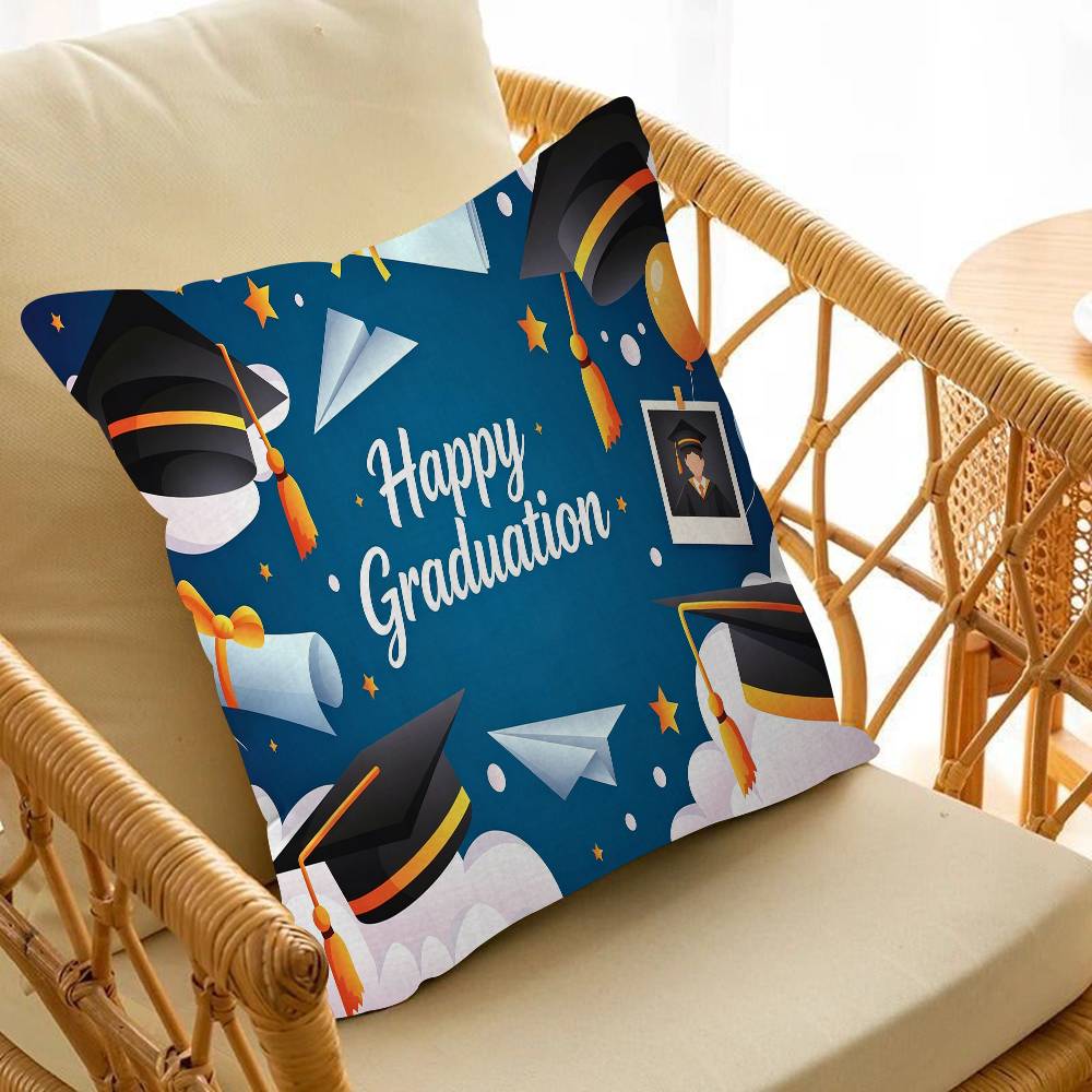 Graduation Decorations Personalized Pillow Cover Kids Bedroom Wild Party Decor Pillowcase Kid Birthday Shower Gift
