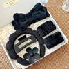 16-Piece Multi-Color Soft Headband and Hair Clip Set with Bowknot Washband and Elastic Hair Ties