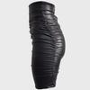 European & American Plus-Size Sexy Pleated PU Leather Skirt - Tight Hip, Short Ins Style for Women