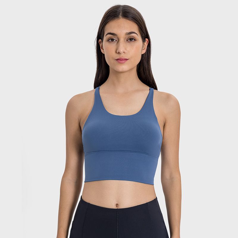 Lu Same Sports Bra for Women 2025 New Outdoor Removable Bubble Wrap Running Fitness Beauty Back Yoga Vest