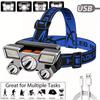 Headlamp with Strong Long-range Shooting, USB Charging, Head-mounted Miner's Lamp, Outdoor Camping Lamp, Waterproof Headlamp