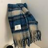 Women's Plaid Scarf: Warm, Thick, Korean-Style Neck Warmer for Autumn/Winter 2025