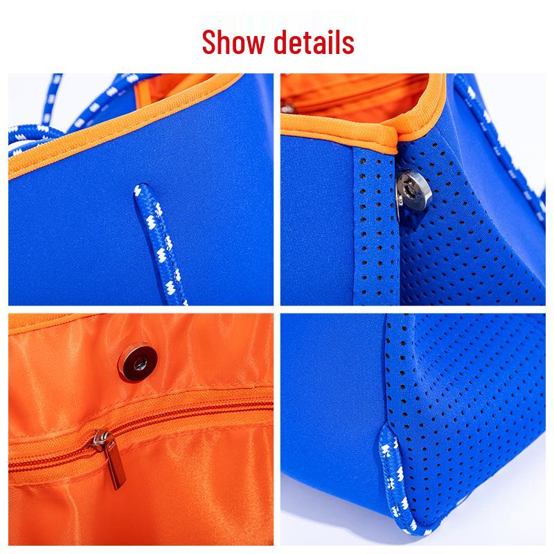 EVA Waterproof Women's Shoulder Tote Bag - Thick Diving Material for Beach & Outdoor Use