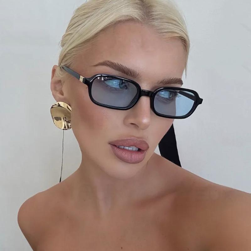 Protective Glasses 3pcs Fashion Small Rectangle Sunglasses Women Colorful Lens Eyeglasses Minimalist Style UV400 Glasses Unisex