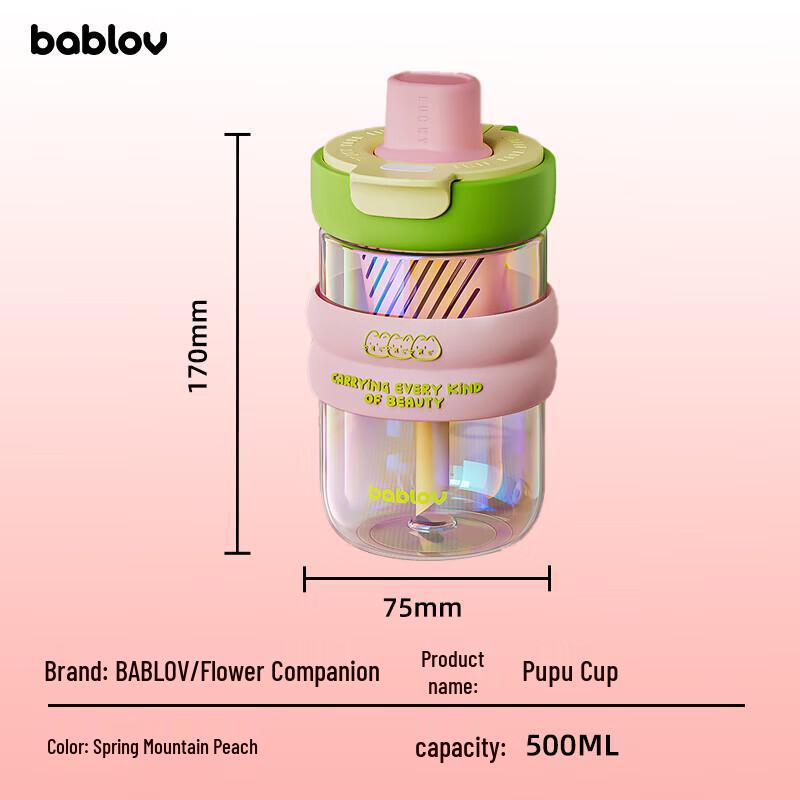 BabloV Tea Infuser Glass Water Bottle