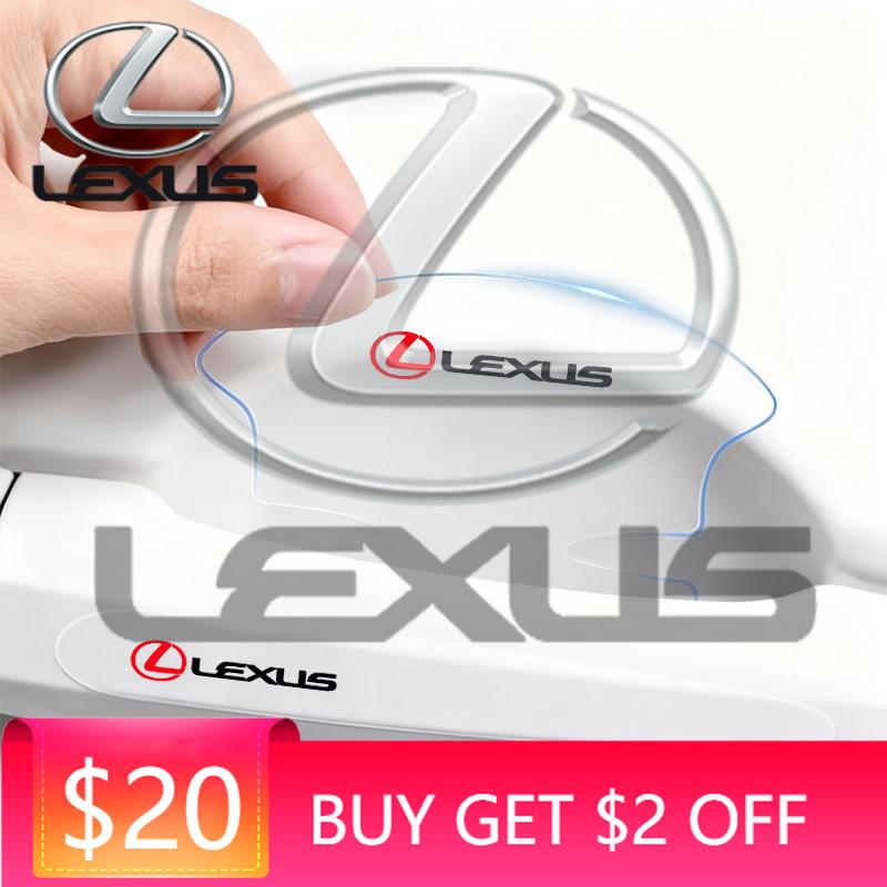 Emblems 8Pcs Car Door Bowl Handle Protective Sticker Anti-collision Strip For Lexus F SPORT ES RX NX LS UX LM LX GX LC RZ IS CT BR7