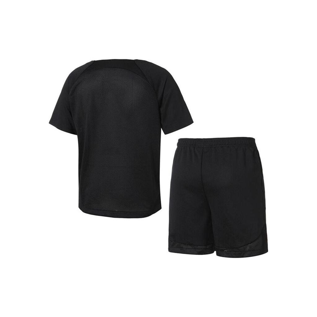Nike Logo Print Casual Short Sleeve Shorts Set Kids Sets Black DH9484-011