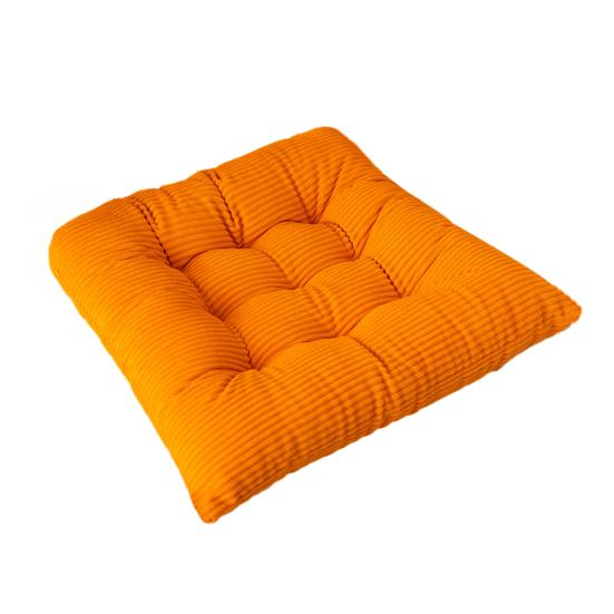 Thickened Floor Cushion Corduroy Chair with Ties, Soft Square Seat Pad, Non-Slip Comfortable Office Pad Warm for Reading Nook Floor, Winter