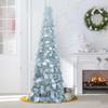 1.5-meter Laser Snowflake Christmas Decoration Tree Foldable Retractable Realistic Artificial Christmas Tree Outdoor Decoration