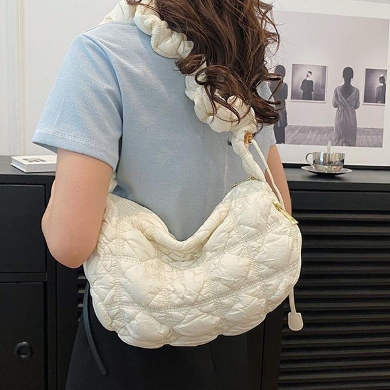 Large capacity dumpling bag spring and summer niche versatile cloud pleated bag women's bag high-end shoulder bag messenger bag