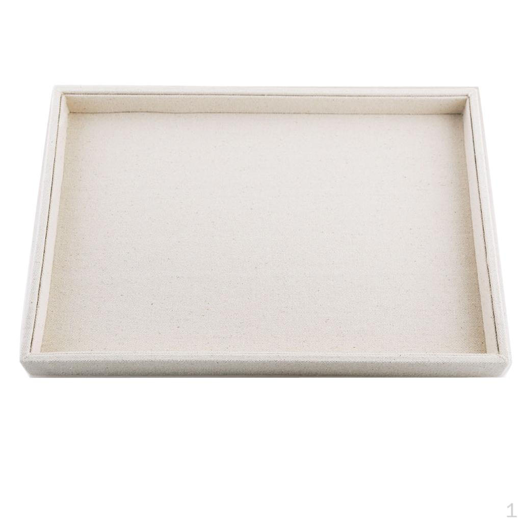 

Поднос для демонстрации ювелирных изделий с отделением Универсальная штабелируемая коробка бежевого цвета Flat Tray