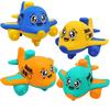 Drücken und Losfahren Flugzeugspielzeug für Kleinkinder 1-3, Tier-Rennautos für Babys, Spielzeugfahrzeug-Set für Säuglinge, Baby-Schiebe-Fahrzeugspielzeug
