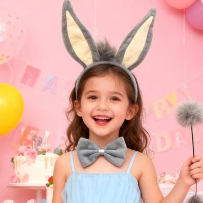 Cartoon Flying Pig Elephant Headband Plush Role Play Costume Accessory For Parties Cosplay Halloween Dressing Up