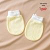 Pure Cotton Baby Anti-Scratch Mittens for Newborns 0-3 Months, All-Season, Thin Style for Spring & Autumn